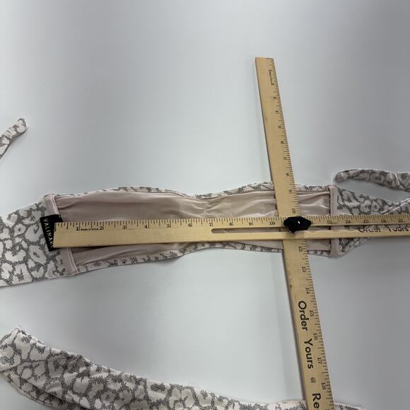 Valimare Bikini Swimsuit Womens Medium Gray Salinas Animal Bandeau Two Piece - Picture 9 of 11